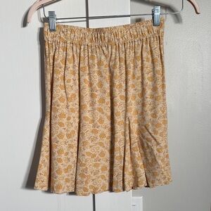 Madewell Floral Print Yellow Skirt
